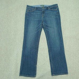 Eddie Bauer Jeans Women's 16 / 33 Stretch Bootcut Cotton Denim Blue